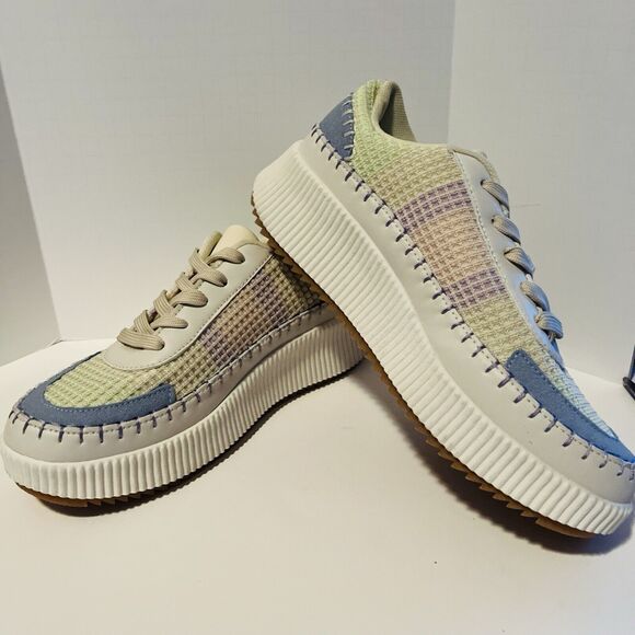 Nicole Miller New York Brita Women's Sneakers 7.5 Beige Mist Platform Multicolor - Picture 2 of 7